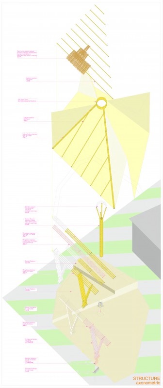 Exploded Drawing of the Bamboo Structure